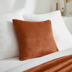 Housse de coussin carrée flanelle (45 x 45 cm) Didou Cuivre