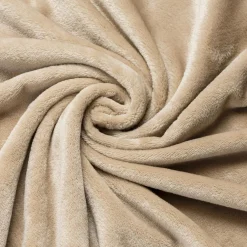 Housse de coussin carrée flanelle (45 x 45 cm) Didou Marron glacé