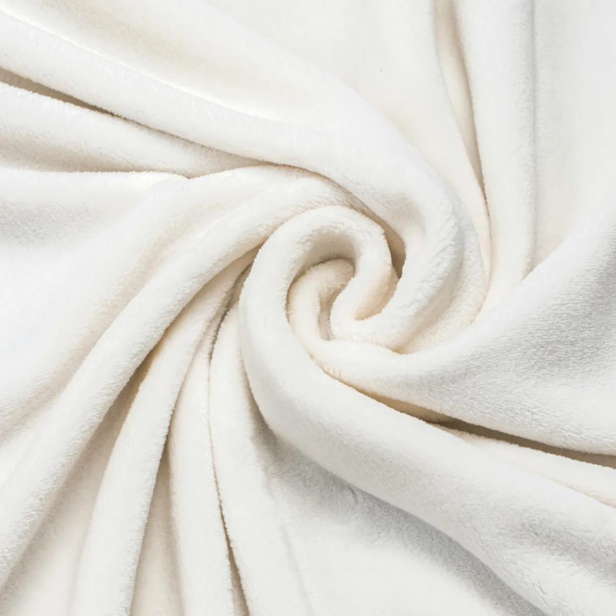 Housse de coussin carrée flanelle (45 x 45 cm) Didou Ivoire