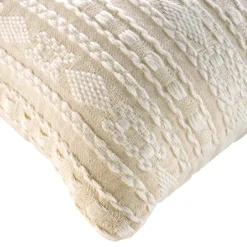 Housse de coussin carrée polycoton (40 x 40 cm) Ilies Ecru