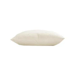 Housse de coussin carrée velours (40 x 40 cm) Circles Ecru