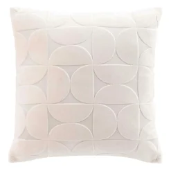 Housse de coussin carrée velours (40 x 40 cm) Curly Ecru