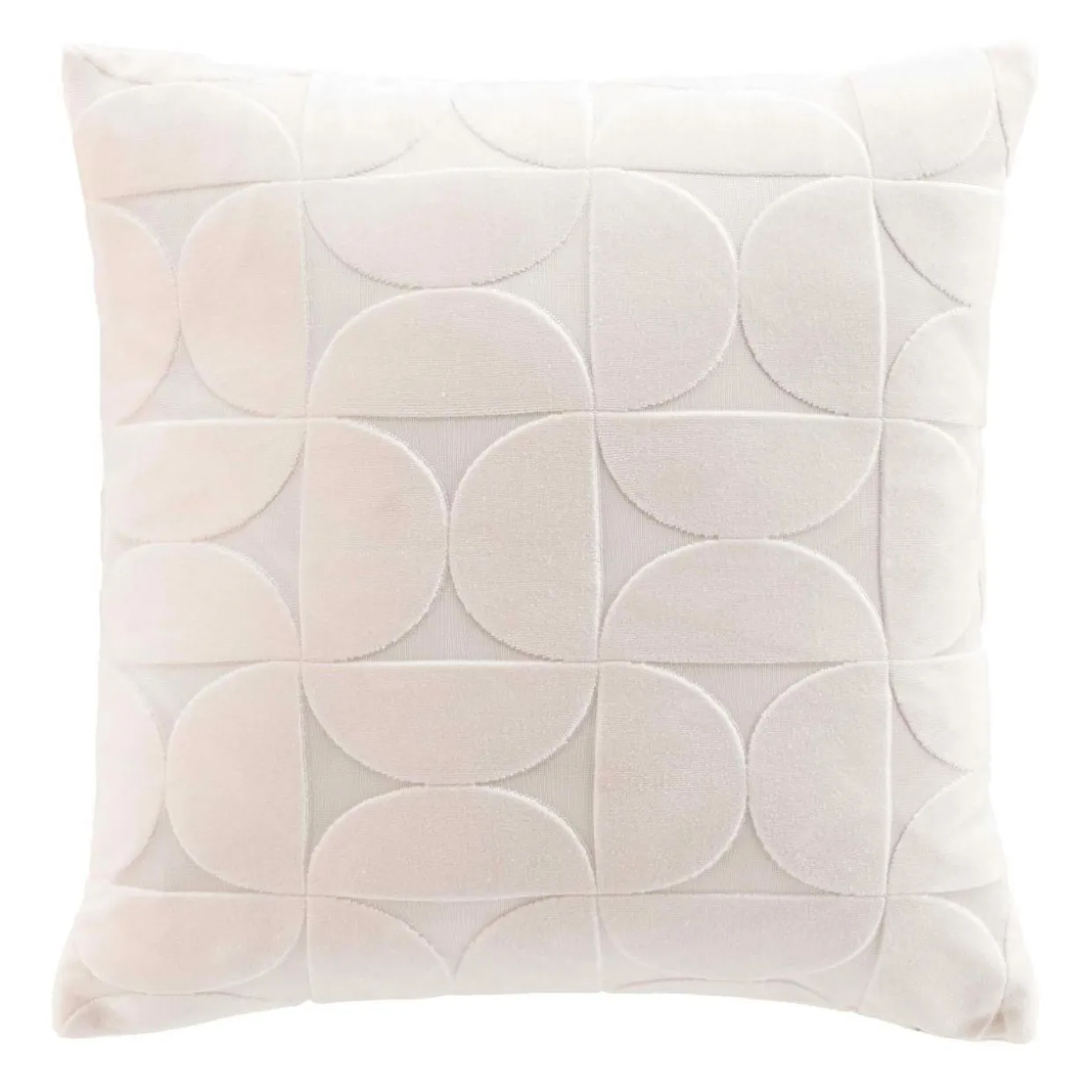 Housse de coussin carrée velours (40 x 40 cm) Curly Ecru