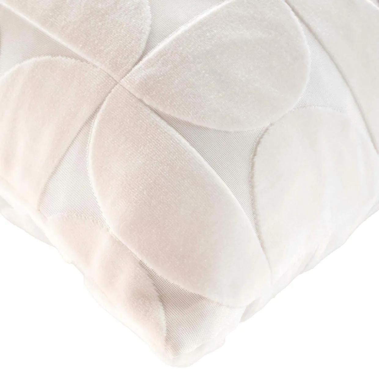 Housse de coussin carrée velours (40 x 40 cm) Curly Ecru