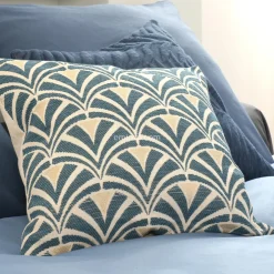 Housse de coussin carrée (40 x 40 cm) Dory Bleue