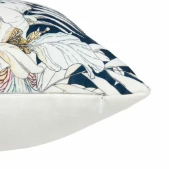 Housse de coussin carrée (40 x 40 cm) Tropical Bleue