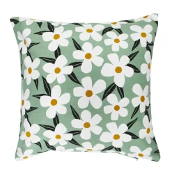 Housse de coussin coton (40 x 40 cm) Darcy Vert sauge