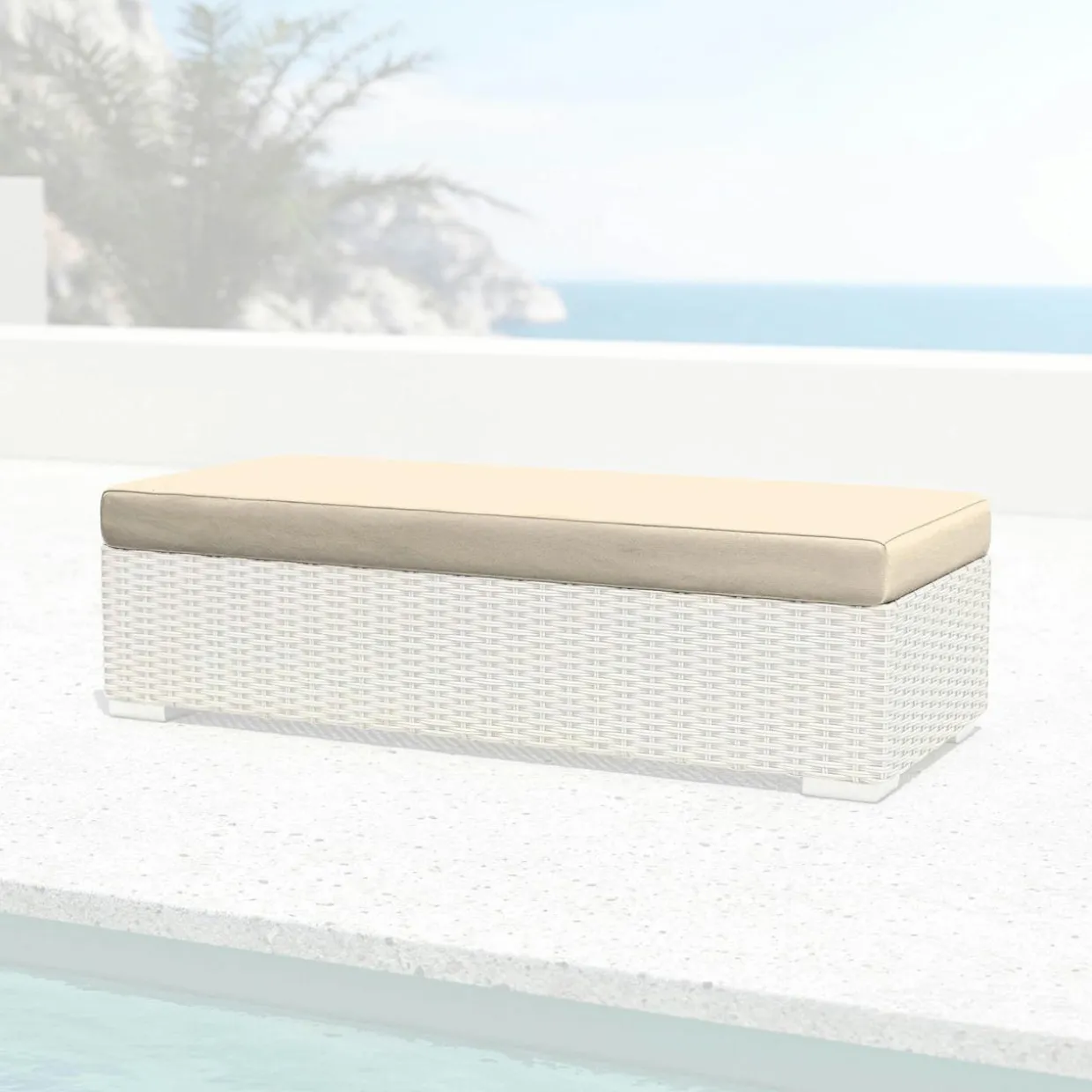 Housse de coussin de remplacement pour Banquette 2 places Palma Beige
