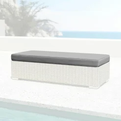 Housse de coussin de remplacement pour Banquette 2 places Palma Gris anthracite