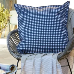 Housse de coussin extérieur carrée (60 x 60 cm) Vickie Bleu nuit