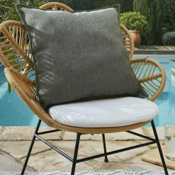 Housse de coussin extérieur carrée (60 x 60 cm) Naia Vert nénuphar
