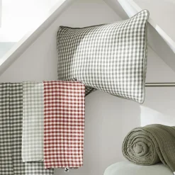 Housse de coussin extérieur carrée (45 x 45 cm) Vickie Vert eucalyptus