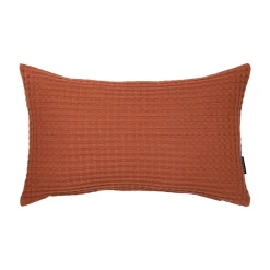 Housse de coussin rectangulaire coton nid d'abeille (30 x 50 cm) Maya Terracotta
