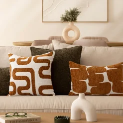 Housse de coussin rectangulaire (30 x 50 cm) Jeni Marron