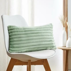 Housse de coussin rectangulaire flanelle (30 x 50 cm) Dune Vert sauge
