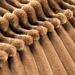 Housse de coussin rectangulaire flanelle (30 x 50 cm) Dune Camel