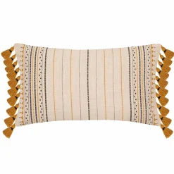 Housse de coussin rectangulaire coton (30 x 50 cm) Amady Jaune ocre
