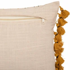 Housse de coussin rectangulaire coton (30 x 50 cm) Amady Jaune ocre