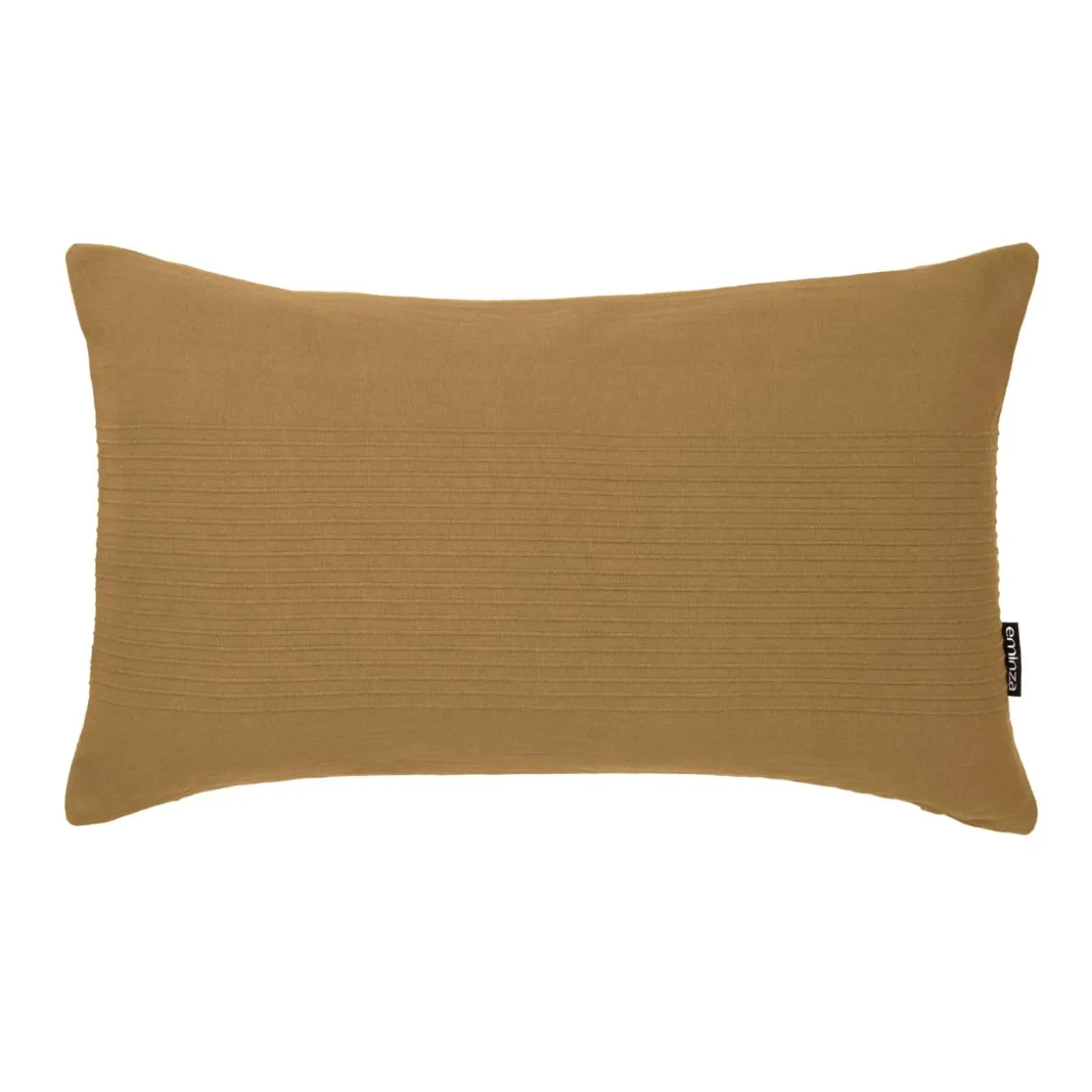 Housse de coussin rectangulaire coton tissé (30 x 50 cm) Léa Camel