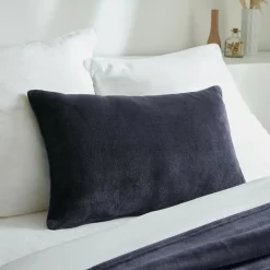 Housse de coussin rectangulaire flanelle (40 x 60 cm) Didou Gris anthracite