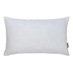 Housse de coussin rectangulaire coton tissé (30 x 50 cm) Léa Blanche