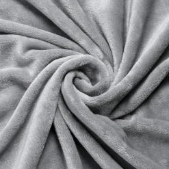 Housse de coussin rectangulaire flanelle (40 x 60 cm) Didou Gris clair