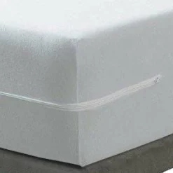 Housse de matelas intégrale anti-punaises de lit (140 x 190 cm) Ombeline Blanche