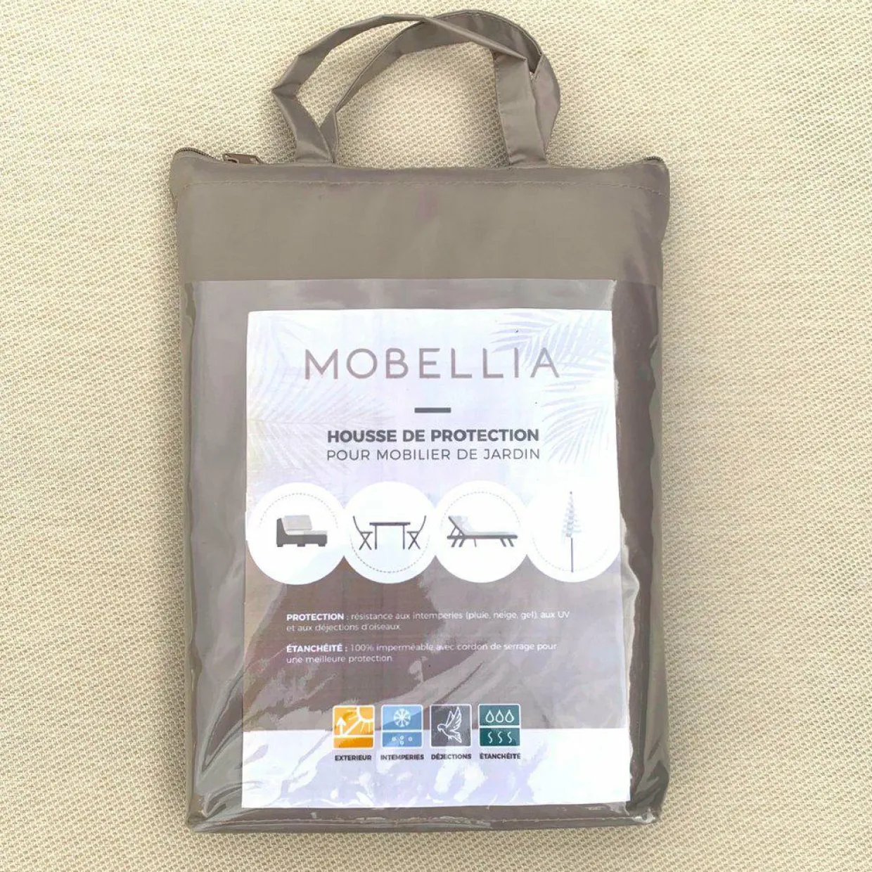 Housse de protection Imperméable pour Salon de jardin (175 x 175 cm) Gris