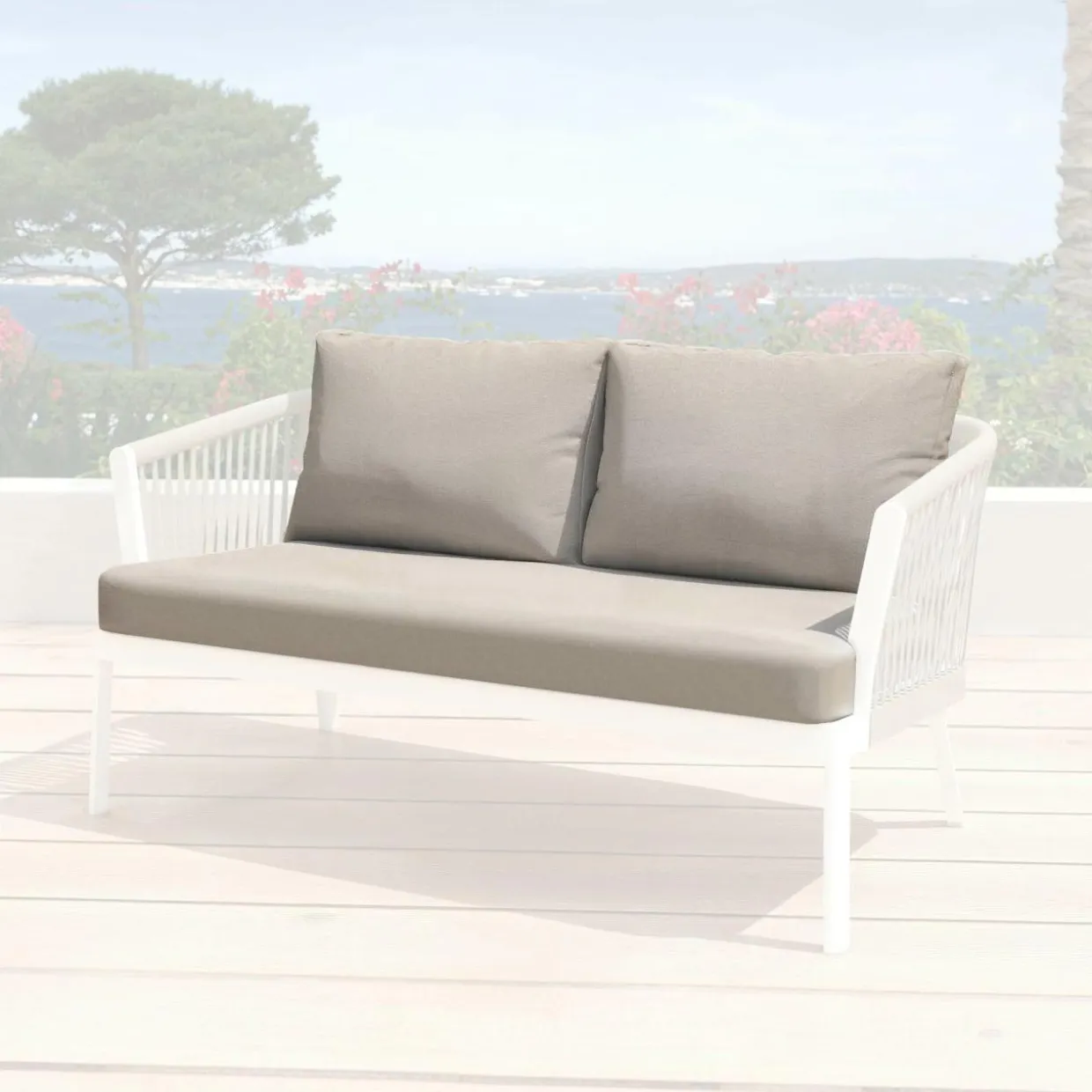 Housses de coussin de remplacement pour Canapé 2 places Amalfi Taupe