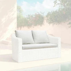 Housses de coussin de remplacement pour Canapé 2 places Calvi Blanc