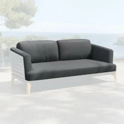 Housses de coussin de remplacement pour Canapé 2 places Monte Carlo Gris anthracite