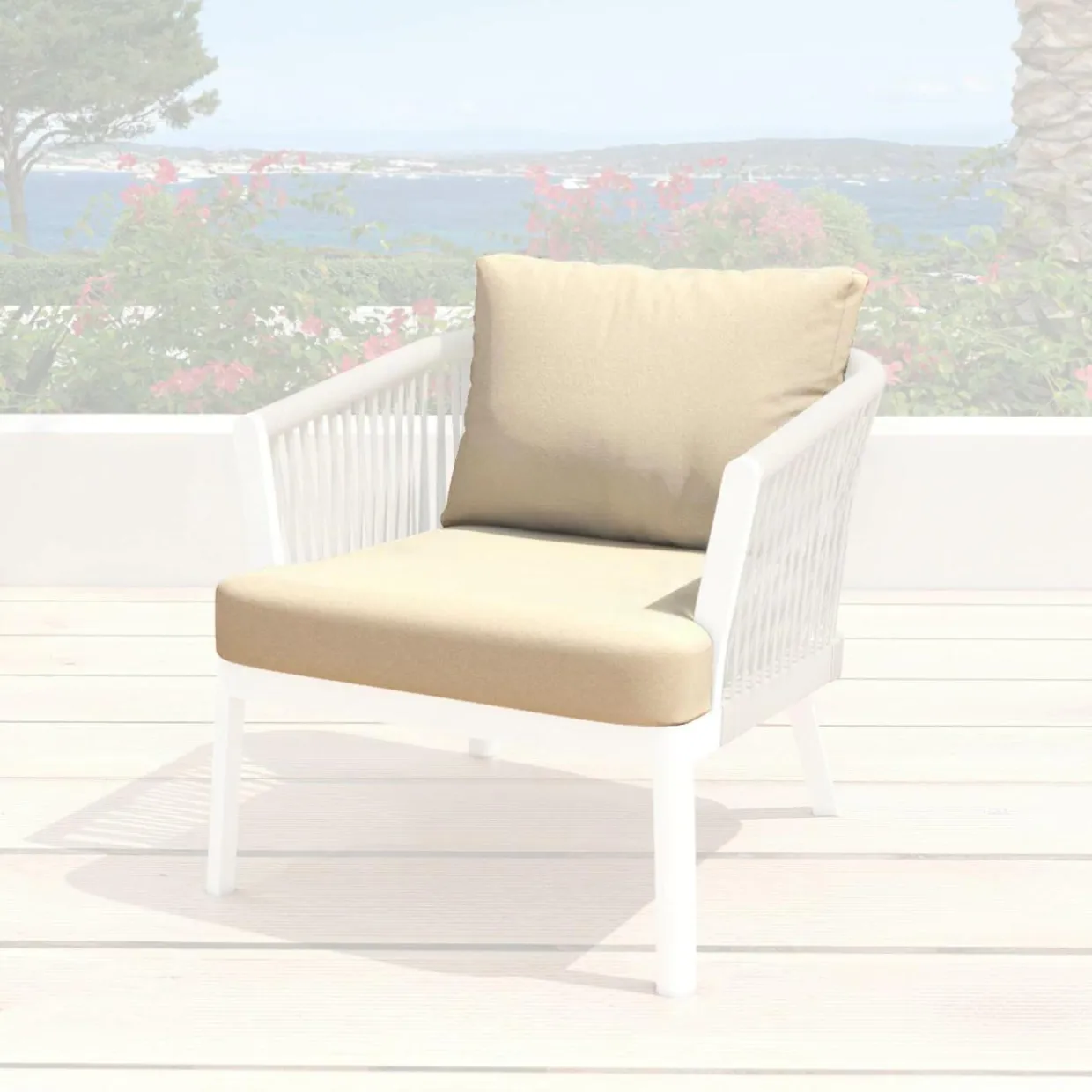 Housses de coussin de remplacement pour Fauteuil Amalfi Beige