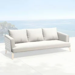 Housses de coussin de remplacement pour Canapé 3 places Monte Carlo Gris clair