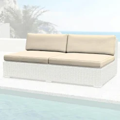 Housses de coussin de remplacement pour Chauffeuse 2 places Palma Beige