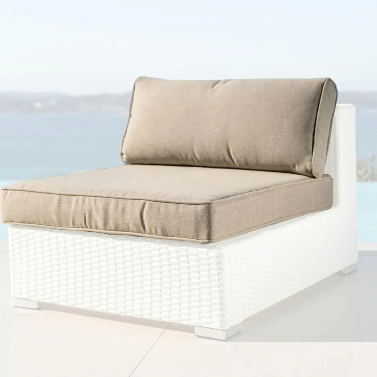 Housses de coussin de remplacement pour Chauffeuse Palma Taupe