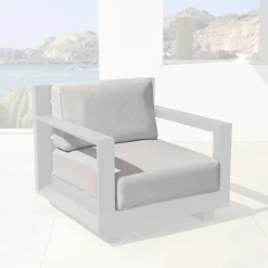 Housses de coussin de remplacement pour Fauteuil Elba Gris clair