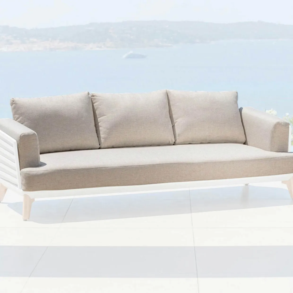 Housses de coussin de remplacement pour Canapé 3 places Monte Carlo Taupe