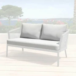 Housses de coussin de remplacement pour Canapé 2 places Amalfi Gris clair