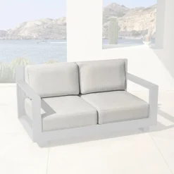 Housses de coussin de remplacement pour Canapé 2 places Elba Gris clair