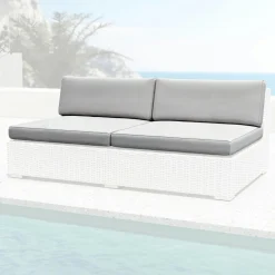 Housses de coussin de remplacement pour Chauffeuse 2 places Palma Gris