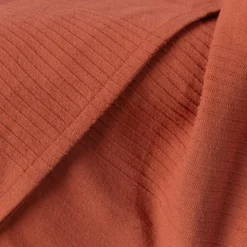 Jeté de lit coton tissé (130 x 160 cm) Léa Terracotta