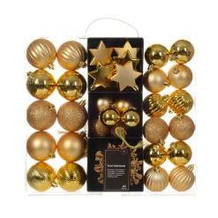 Kit de décoration de Sapin de Noël (40 pcs) Cristal Or