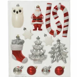 Kit de décoration de sapin de Noël Manaé Rouge