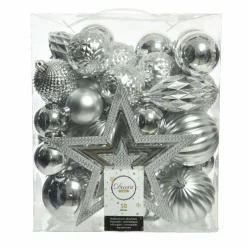 Kit de décoration de sapin de Noël Mély Argent