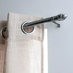 Kit de tringle extensible (85 à 135 cm) Bistrot Argent et noir