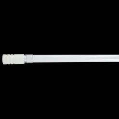 Kit de tringle extensible (85 à 135 cm) Cylindre strié Blanc