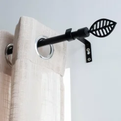 Kit de tringle extensible (L120 - L210 cm / D16 mm) Sevigne Noir mat
