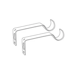 Kit de tringle extensible (L120 - L210 cm / D16 mm) Sevigne Noir mat