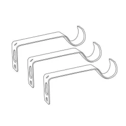 Kit de tringle extensible (L210 - L380 cm / D19 mm) Villalouise Blanc laqué