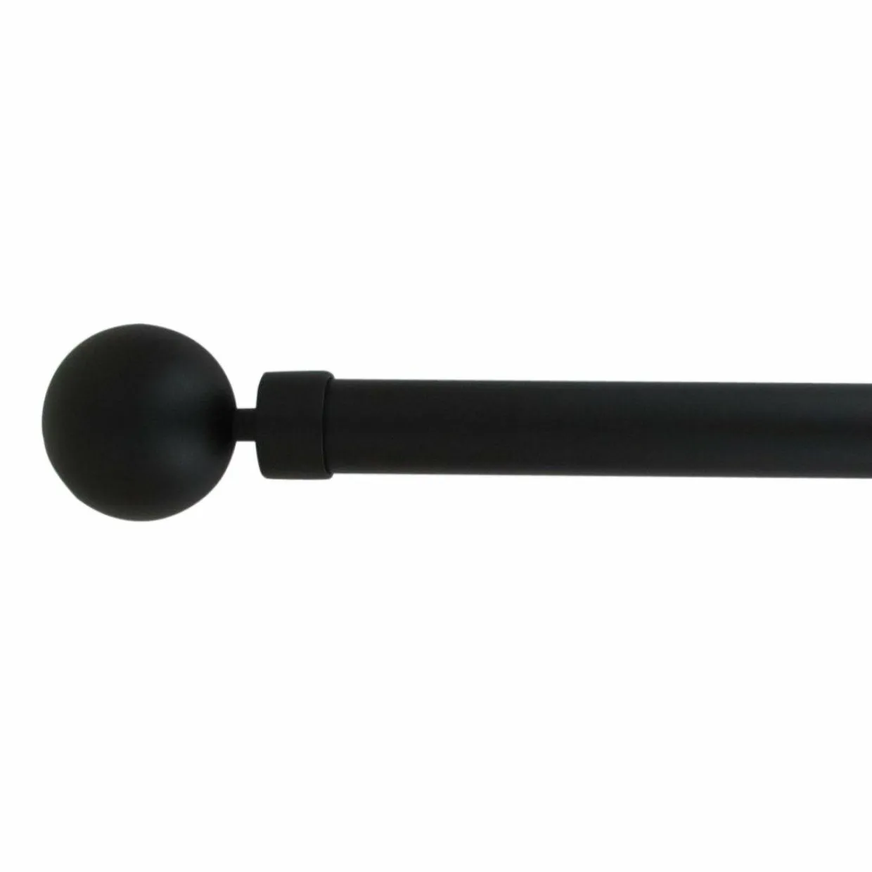 Kit de tringle extensible (L120 - L210 cm / D28 mm) Gaïa Noir
